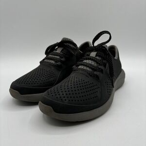 Crocs LiteRide Pacer Sneakers‎ Men's size 6 Gray Lace Up Waterproof 204967